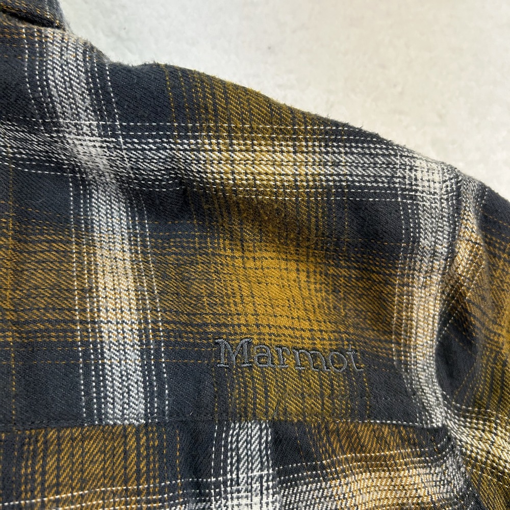 Marmot‎ Shirt Mens Medium Flannel Button-Up Plaid Workwear Outdoor - Picture 12 of 15